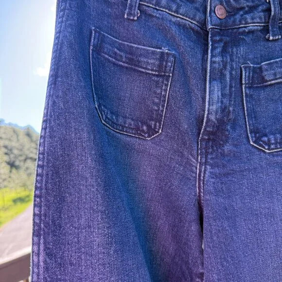 Old Navy Blue Flare & Wide Leg Jeans - Picture 6 of 10